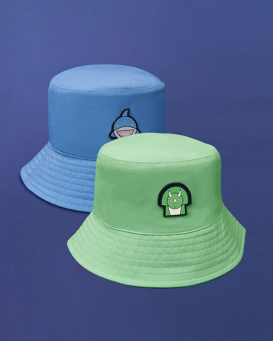 Dinosaur/Shark - Kids Reversible Bucket Hat