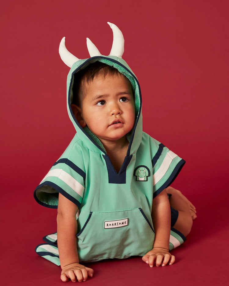 Spike the Dinosaur - Kids Poncho Towel