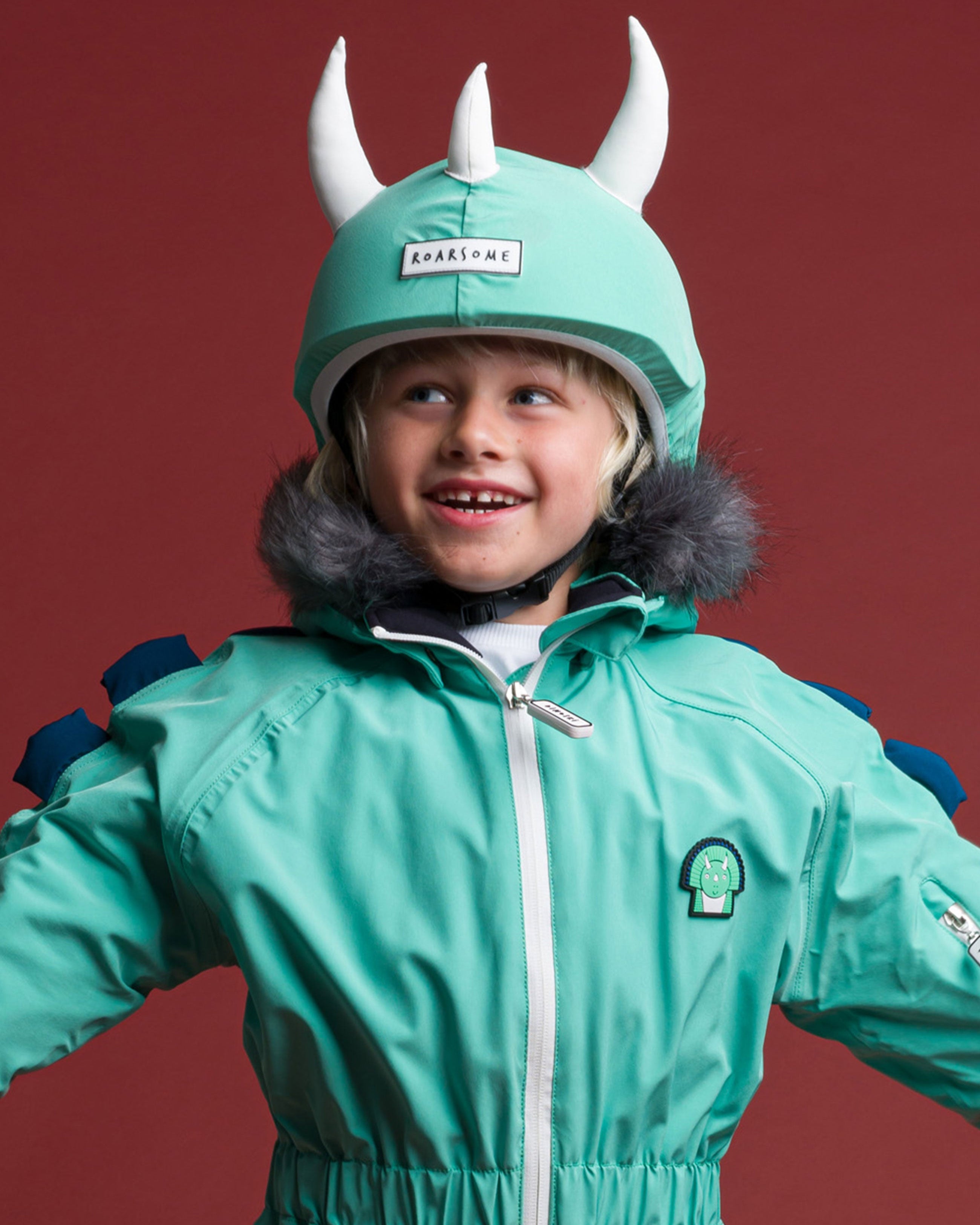 dinosaur motorcycle helmet cover Spike the Dinosaur