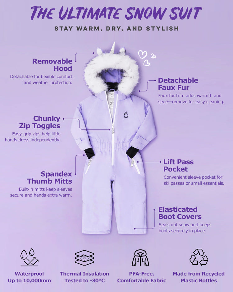 Sparkle the Unicorn - Kids Snow Suit 2026