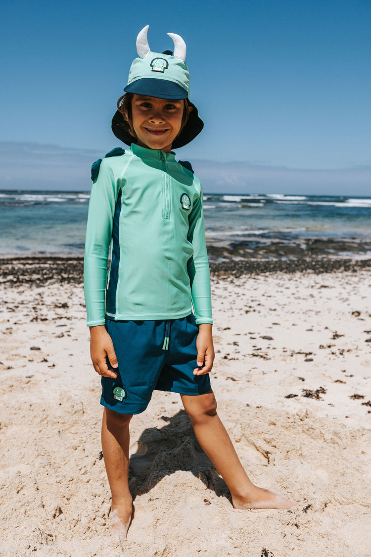 Spike the Dinosaur - Kids Swim Shorts