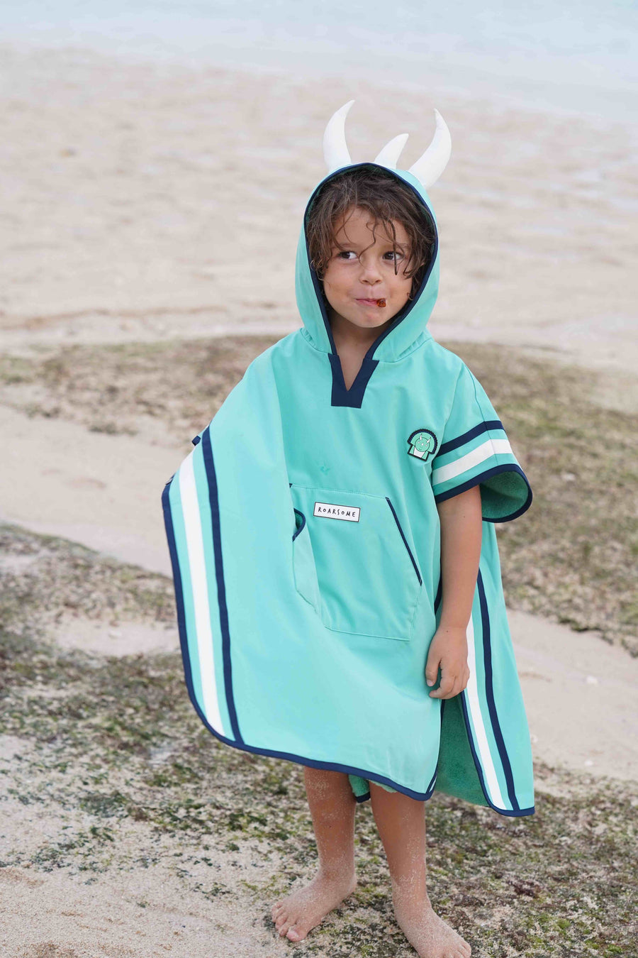 Spike the Dinosaur - Kids Poncho Towel