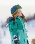 Kids Trapper Hats - Blue/Beige