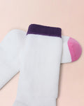 Kids Ski Socks - White/Purple