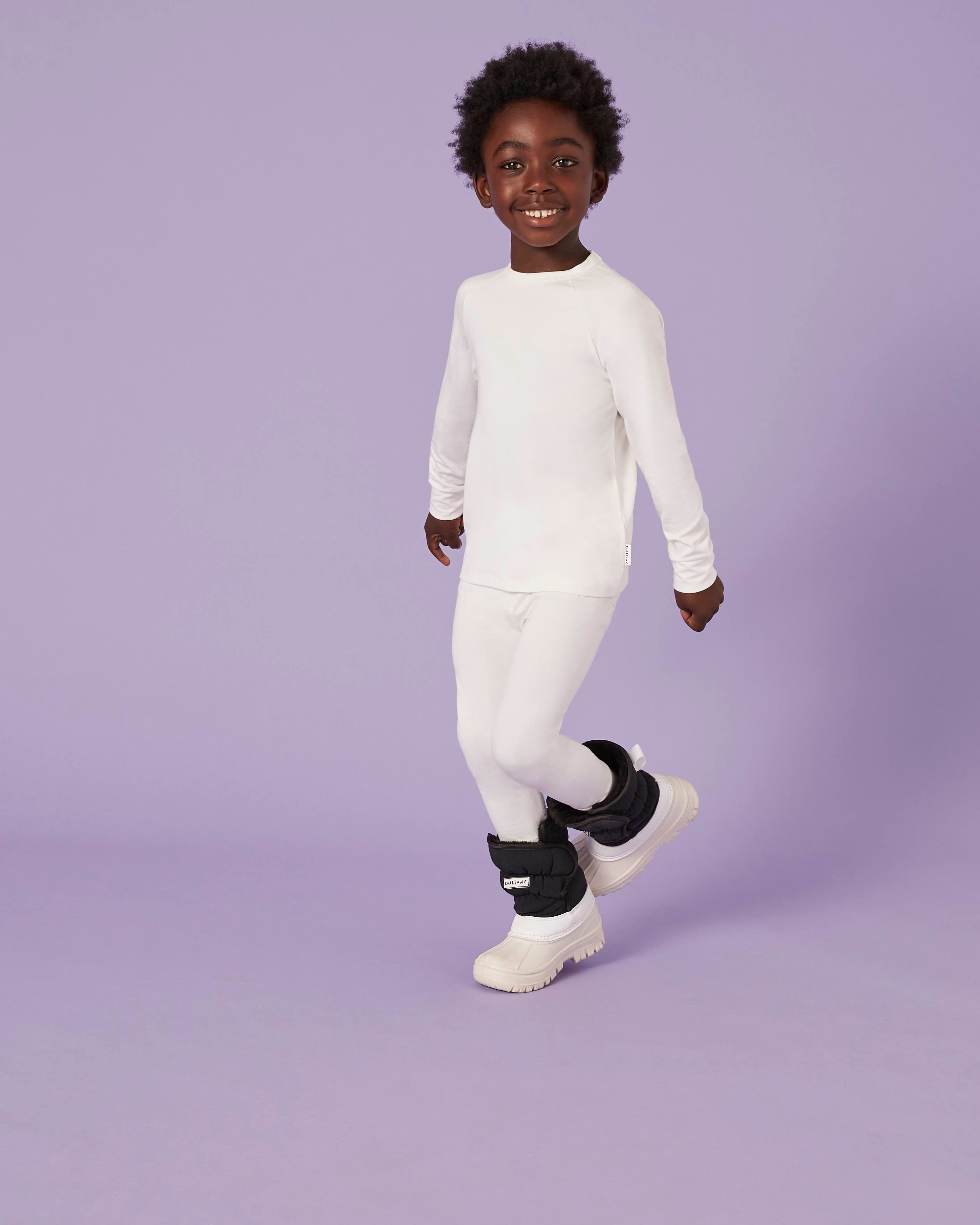 Kid Base Kids Base Layers - Frost White & Roarsome