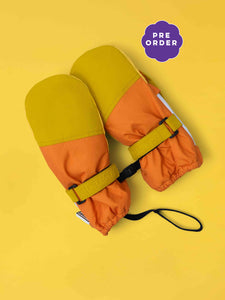 Çocuk Kayak Eldiveni - Sarı/Turuncu