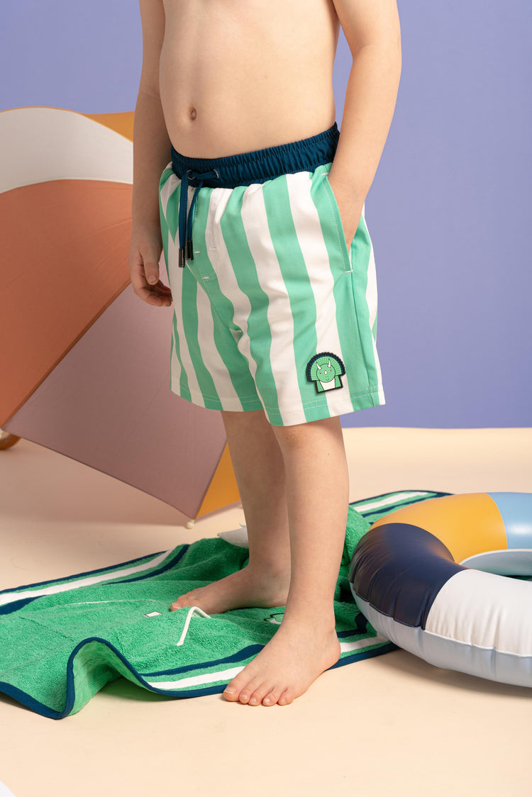 Spike the Dinosaur - Kids Swim Trunks