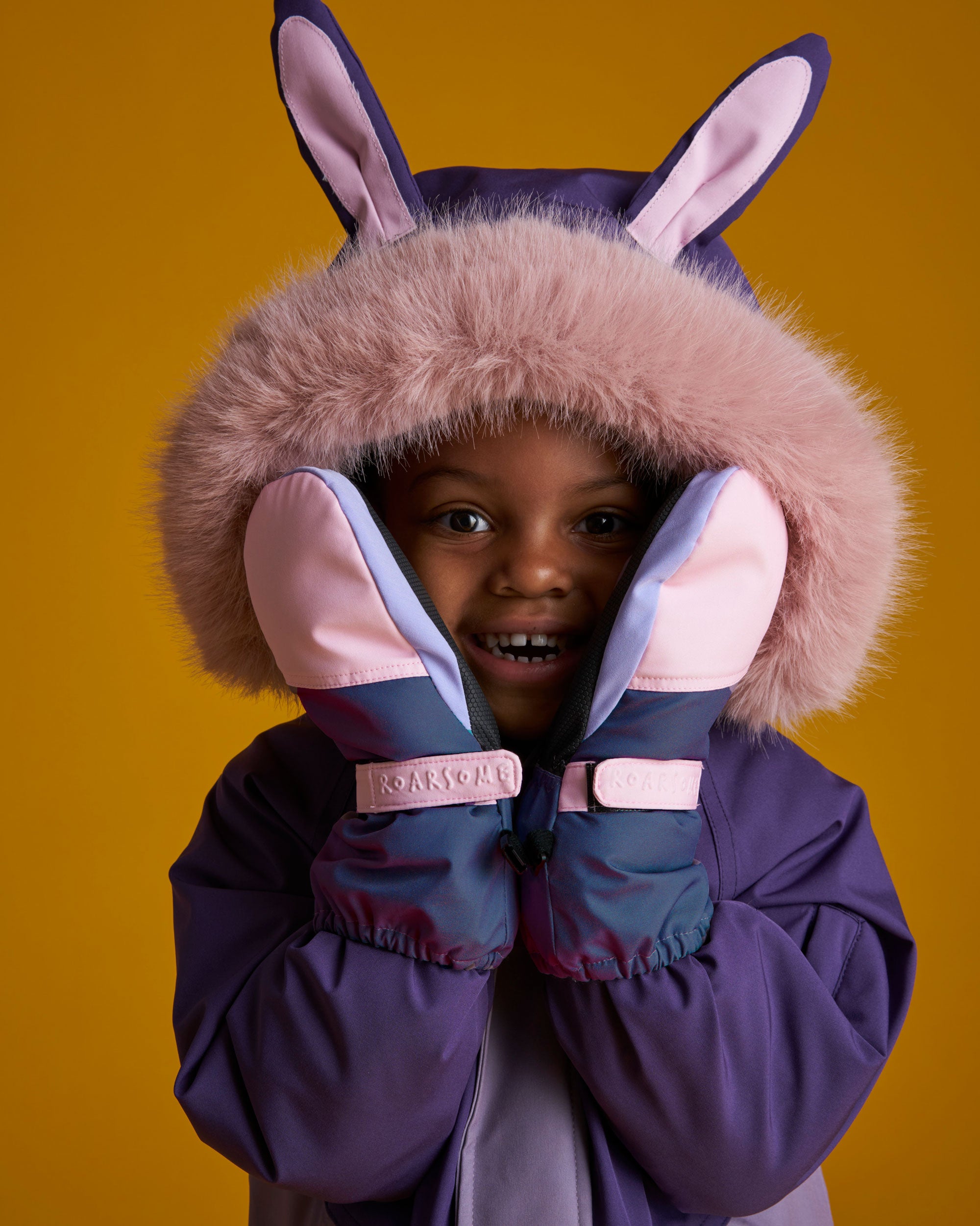 Kids Ski Gloves - Pink/Lilac