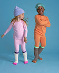 Kids Ski Socks - Brown/Mint