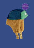Kids Trapper Hats - Blue/Beige