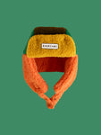 Kids Trapper Hats - Green/Orange