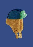 Kids Trapper Hats - Blue/Beige