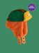 Kids Trapper Hats - Green/Orange